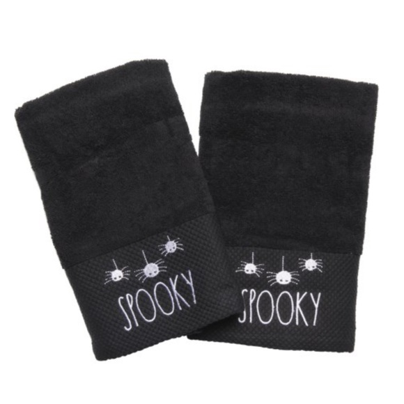 Rae Dunn Other - RAE DUNN SET OF 2 “SPOOKY” HAND TOWELS